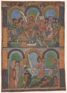 Fragment of a Liturgical Book: The Last Supper and the Three Women at the Empty Tomb