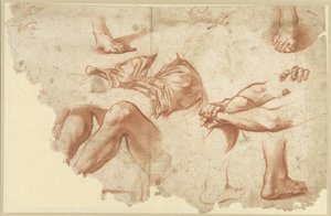 Fragment of Study Sheet with Arms, Legs, Feet