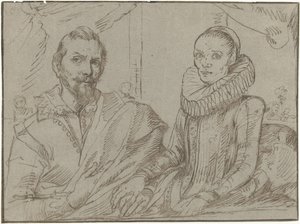 Frans Snijders and His Wife Margaretha de Vos by Anonymous