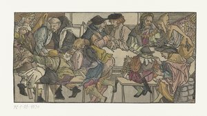 Company Around a Table by Anonymous