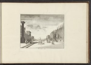 View of Piazza di Spagna in Naples by Anonymous