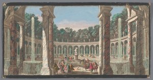 View of the Colonnade in the Garden of Versailles by Anonymous