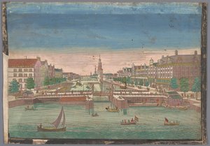 View of the Oudeschans in Amsterdam Seen from the IJ