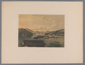 View of the Bay of Nagasaki (View in the Bay of Nagasaki) (Souvenir of Japan Views from Nature with Text by Count de Lijnden)