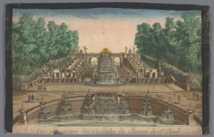 View of the Cascades of the Garden of the Château de Saint-Cloud by Anonymous