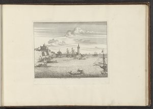 View of the Harbor with a Lighthouse and a Palace in Naples