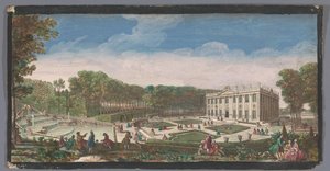 View of the Small Parterre of the Garden of the Château de Marly by Anonymous
