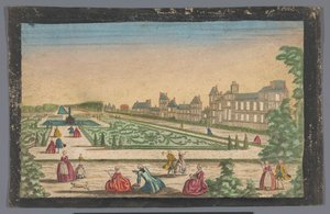 View of the Garden and the Palace of Fontainebleau by Anonymous