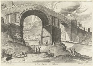 View of a Bridge in the City of Segovia by Anonymous