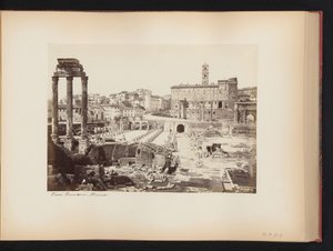 View of the Roman Forum with the Temple of Castor and Pollux in Rome, Italy by Anonymous