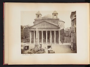 View of the Pantheon in Rome, Italy