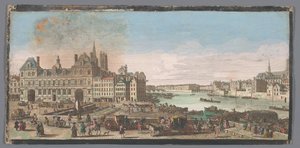 View of the Town Hall and the Seine River in Paris