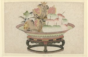 Pomegranates and Apples in a Bowl by Anonymous