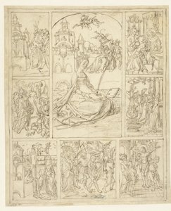 Saint Barbara and Scenes from Her Life by Anonymous