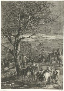 The French Army before Ypres (left panel), 1678