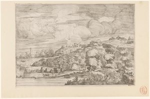 Hill Landscape by a River