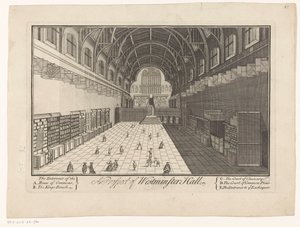 Interior of Westminster Hall in London by Anonymous