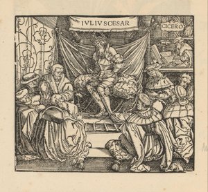 Julius Caesar in a Council Meeting and Cicero Writing in the Background by Anonymous