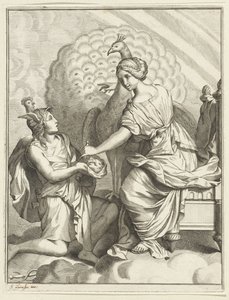 Juno Places the Eyes of Argus in the Tail of Her Peacock by Anonymous