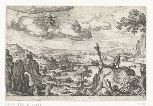 Jupiter in His Chariot and Another God, Landscapes with Mythological and Biblical Scenes (series title)