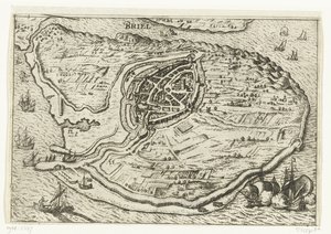 Map of the Island of Voorne and Plan of Brielle, 1572 by Anonymous