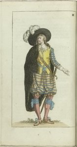 Cabinet of Fashion and Taste 1791, Plate IIII: A Petit Maitre from the Early Half of 1600