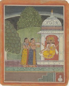 Khambavati Ragini with God Brahma