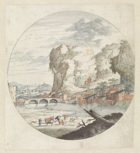 Landscape with River and Rocks by Anonymous
