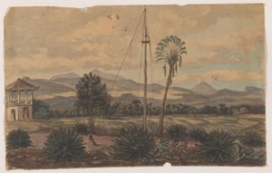 Landscape with Flagpole by Anonymous
