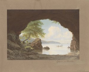 Landscape after the Painting Fjeldgrotte paa Bornholm by G.E. Libert by Anonymous