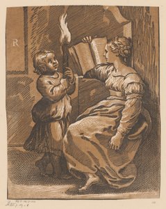 Reading Sibyl with Child by Anonymous