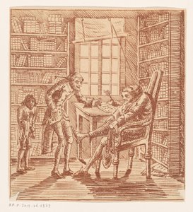 Man with Two Servants in a Study
