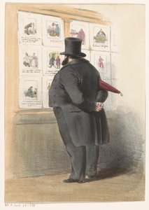 Man in Front of a Print Shop Window
