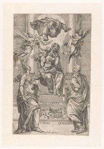 Mary with Child and Saints Ursula and Mary Magdalene by Anonymous