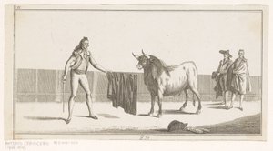 Matador Challenges a Bull by Anonymous