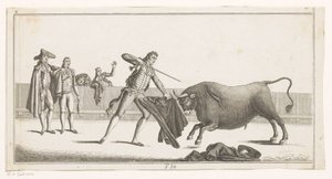 Matador Challenges a Bull (Coleccion de las principales suertes de una corrida de toros series) (Collection of the Main Maneuvers in Bullfighting series) by Anonymous