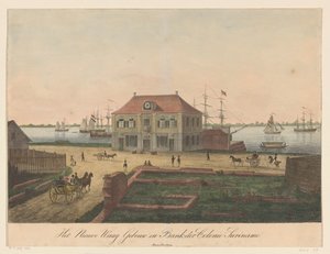 New Weigh House on the Waterfront in Paramaribo (The New Weigh House Building and Bank of the Colony Suriname) by Anonymous
