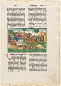 Offering of the Paschal Lamb from the German Bible published by Anton Koberger, Nürnberg by Anonymous