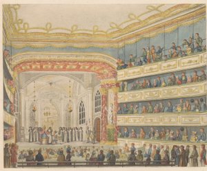 Performance of Gijsbrecht van Aemstel in Theater in Amsterdam, ca. 1810-1813