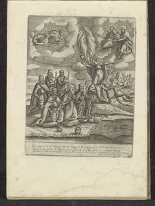 Pius V, Philip II, Alvise I Mocenigo, Sebastiano Vernier, Marcantonio Colonna, and Don Juan of Austria Kneeling Before Faith (Scenes from Venetian Life series)