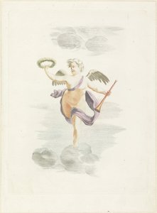 Putto with Laurel Wreath and Trumpet by Anonymous