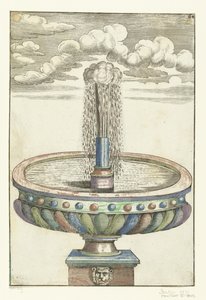 Round Basin on Pedestal with Lion Head by Anonymous