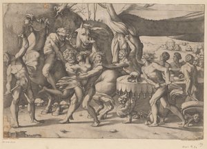 Abduction of a Woman by a Man and a Satyr (Battle between the Lapiths and Centaurs, series title)