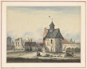 Ruins of Hougoumont (Seven Plates of Waterloo and Surroundings) by Anonymous