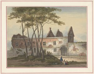 Ruins of the Farm of Le Caillou (Zeven platen van Waterloo en omgeving) by Anonymous