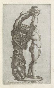 Sculpture of Amor Picking Grapes by Anonymous