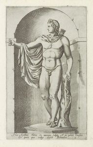 Sculpture of Apollo (title on object: Apollo Belvedere) (series title: Ancient Sculptures in Rome) by Anonymous
