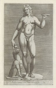 Sculpture of Bacchus and a Dog by Anonymous