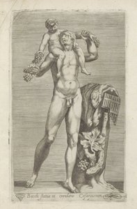 Sculpture of Silenus with Young Bacchus on His Shoulders by Anonymous