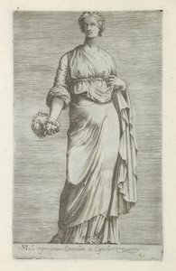 Sculpture of Thalia, Muse of Comedy (Antique Sculptures in Rome)